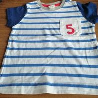 Blau weiß gestreftes Shirt - Gr. 68 - H&M