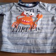 Graues Shirt mit Aufdruck - Gr. 68 - Topomini