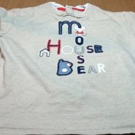 Beiges Shirt mit Aufdruck - Gr. 86 - Obaibi