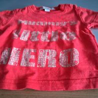 Rotes Shirt mit Aufschrift - Gr. 1 M - Premaman