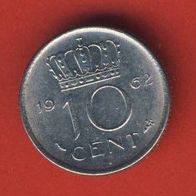 Niederlande 10 Cent 1962