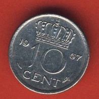 Niederlande 10 Cent 1967