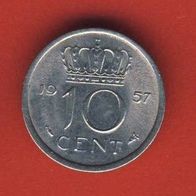 Niederlande 10 Cent 1957