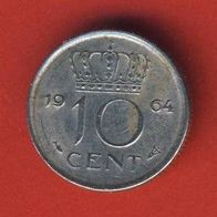 Niederlande 10 Cent 1964