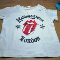 Weißes Shirt mit Aufdruck Rolling Stones - Gr. 62 - H&M