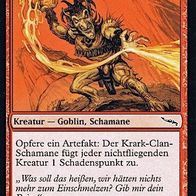 3x "Krark-Clan-Schamane" Common aus "Mirrodin", Erhaltung siehe Text
