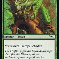 3x "Jagender Fangren" Common aus "Mirrodin", Erhaltung siehe Text