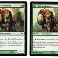 2x "Tel-Jilad-Verbannter" Common aus "Mirrodin", ungespielt