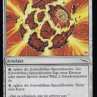 4x "Schwefelkies-Spruchbombe" Common aus "Mirrodin", Erhaltung siehe Text