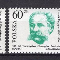 Polen 1989 200 Jahre Universitätschirurgie MiNr. 3221 - 3222 postfrisch