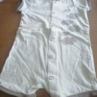 Weißer Einteiler mit Aufdruck - Strampler - Gr. 74 von H&M