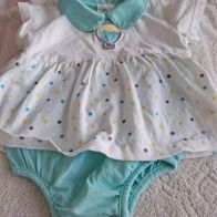 Weißes Kleid mit angenähter Untehose - Gr. 3M - influx