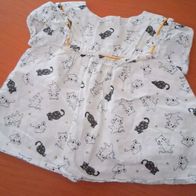 Weißes Kleid Motiv Katzen - Gr. 80 - Baby Club