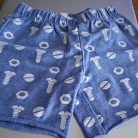 Blaue kurze Hosen mit Aufdruck - Gr. 68 - bellybutton