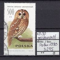 Polen 1990 Eulen MiNr. 3295 gestempelt