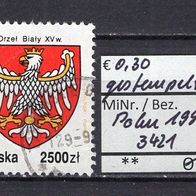 Polen 1992 Freimarken: Geschichte des polnischen Staatswappens MiNr. 3421 gestempelt2