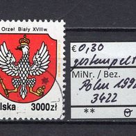 Polen 1992 Freimarken: Geschichte des polnischen Staatswappens MiNr. 3422 gestempelt2