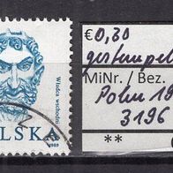 Polen 1989 Freimarke: Köpfe aus der Wawel-Burg, Krakau MiNr. 3196 gestempelt