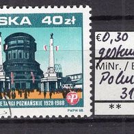 Polen 1988 70 Jahre unabhängige Republik (VII) MiNr. 3183 gestempelt -2