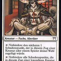 4x "Kitsune-Heiler" Common aus "Meister von Kamigawa", Erhaltung siehe Text
