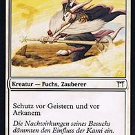 4x "Kitsune-Spaltenwanderer" Common aus "Meister von Kamigawa", Erhaltung siehe Text