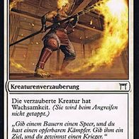 4x "Wachsamkeit" Common aus "Meister von Kamigawa", Erhaltung siehe Text