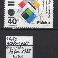 Polen 1988 Internationales Jahr für graphisches Design MiNr. 3141 gestempelt