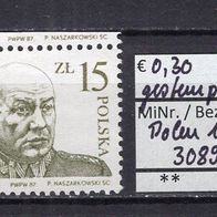 Polen 1987 40. Todestag von Karol Swierczewski-Walter MiNr. 3089 gestempelt