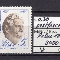 Polen 1986 Freimarke: Albert Schweitzer MiNr. 3050 postfrisch