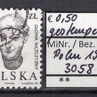 Polen 1986 Freimarke: Köpfe aus der Wawel-Burg, Krakau MiNr. 3058 gestempelt -1