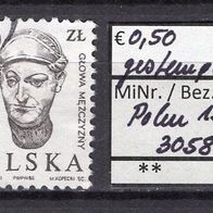 Polen 1986 Freimarke: Köpfe aus der Wawel-Burg, Krakau MiNr. 3058 gestempelt -3