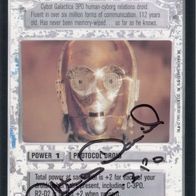 Star Wars CCG - Anthony Daniels (C-3PO) - autograph / signed card / Autogramm