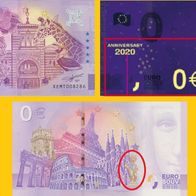 0 Euro Schein Wilhelma Stuttgart XEMT 2020-3 Anniversary selten Nr 8287