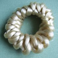 Haarteil Haargummi mit synthetischem Haar Blond Hellblond