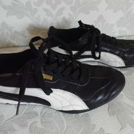 Puma Damen Sportschuhe 38,5 schwarz weiß Sneaker Schuhe Marke