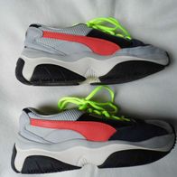 PUMA Damen Sport Schuhe 38,5 grau schwarz rot neongelb Sneaker Training Laufen