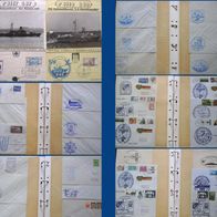 Album mit 120 St. Schiffspost mit Stempel v. Marine-Schnellbooten