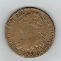 Frankreich 2 Sols (K) 1792 "König LUDWIG XVI." von Frankreich