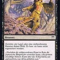 4x "Entwürdigung" Common aus "Meister von Kamigawa", Erhaltung siehe Tex