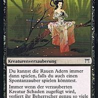 4x "Raue Adern" Common aus "Meister von Kamigawa", Erhaltung siehe Text