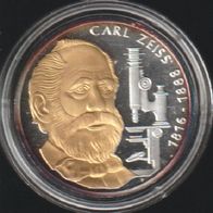 1988 BRD Carl Zeiss 10 DM mit Goldapplikation