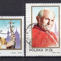 Polen 1983 2. Besuch von Papst Johannes Paul II. MiNr. 2868 - 2869 gestempelt