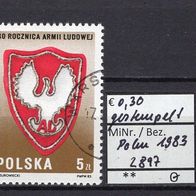 Polen 1983 40 Jahre Polnische Volksarmee MiNr. 2897 gestempelt
