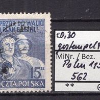 Polen 1950 Sechsjahresplan MiNr. 562 gestempelt