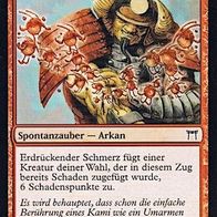 4x "Erdrückender Schmerz" Common aus "Meister von Kamigawa", Erhaltung siehe Text