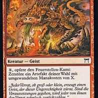 4x "Feuerstellen-Kami" Common aus "Meister von Kamigawa", ungespielt