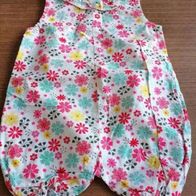 Bunter Einteiler - Strampler mit Blumenmuster - Gr. 74 - Hema