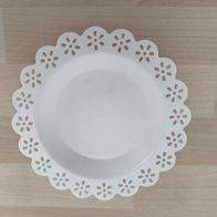 Kerzenhalter Untersetzer für Stumpen Kerzen bis 8 cm Durchmesser weiß