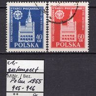 Polen 1955 24. Internationale Posener Messe MiNr. 915 - 916 gestempelt