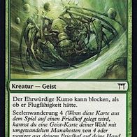 4x "Ehrwürdiger Kumo" Common aus "Meister von Kamigawa", Erhaltung siehe Text